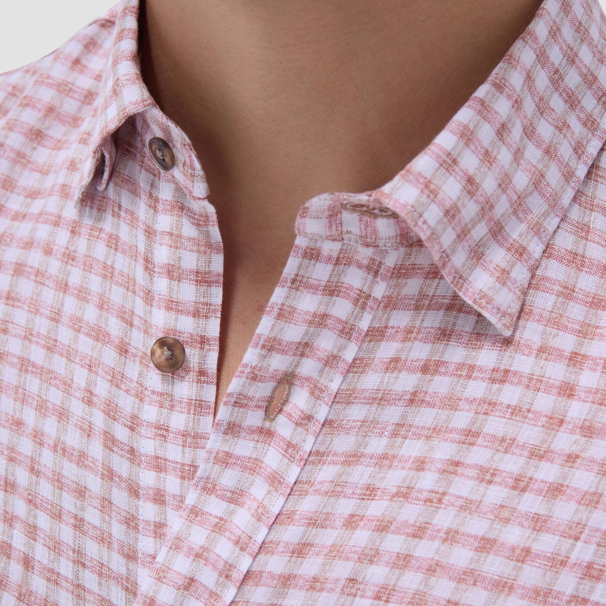 Bugatchi Karl Gingham Shirt Brick