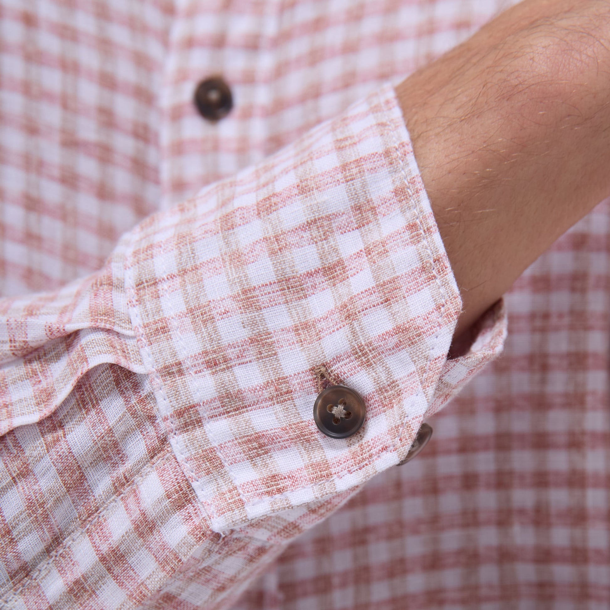 Bugatchi Karl Gingham Shirt Brick