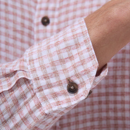 Bugatchi Karl Gingham Shirt Brick