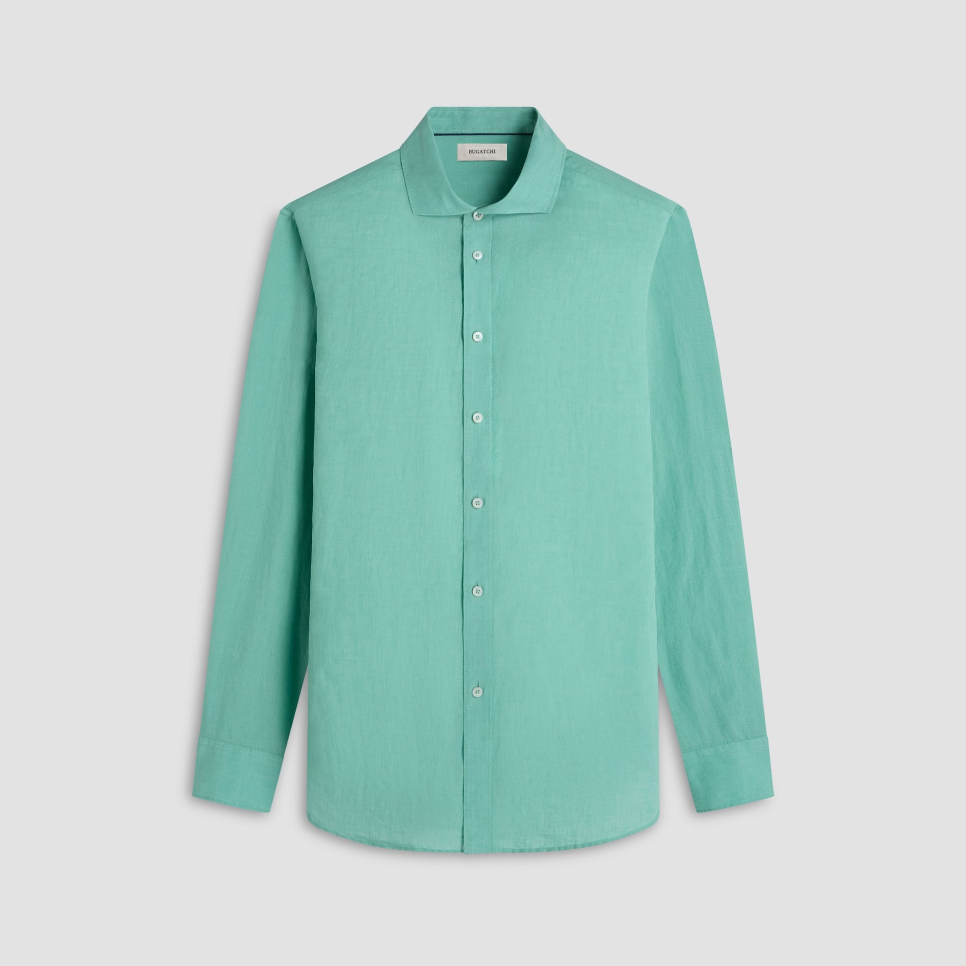 Bugatchi Axel Solid Linen Shirt Menthol