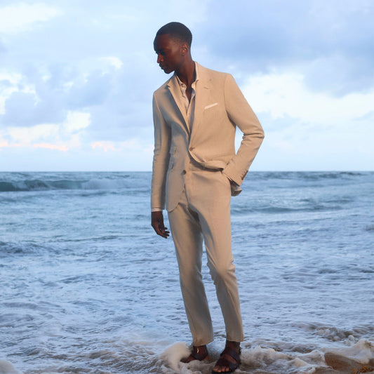 Bugatchi Axel Solid Linen Shirt Sand