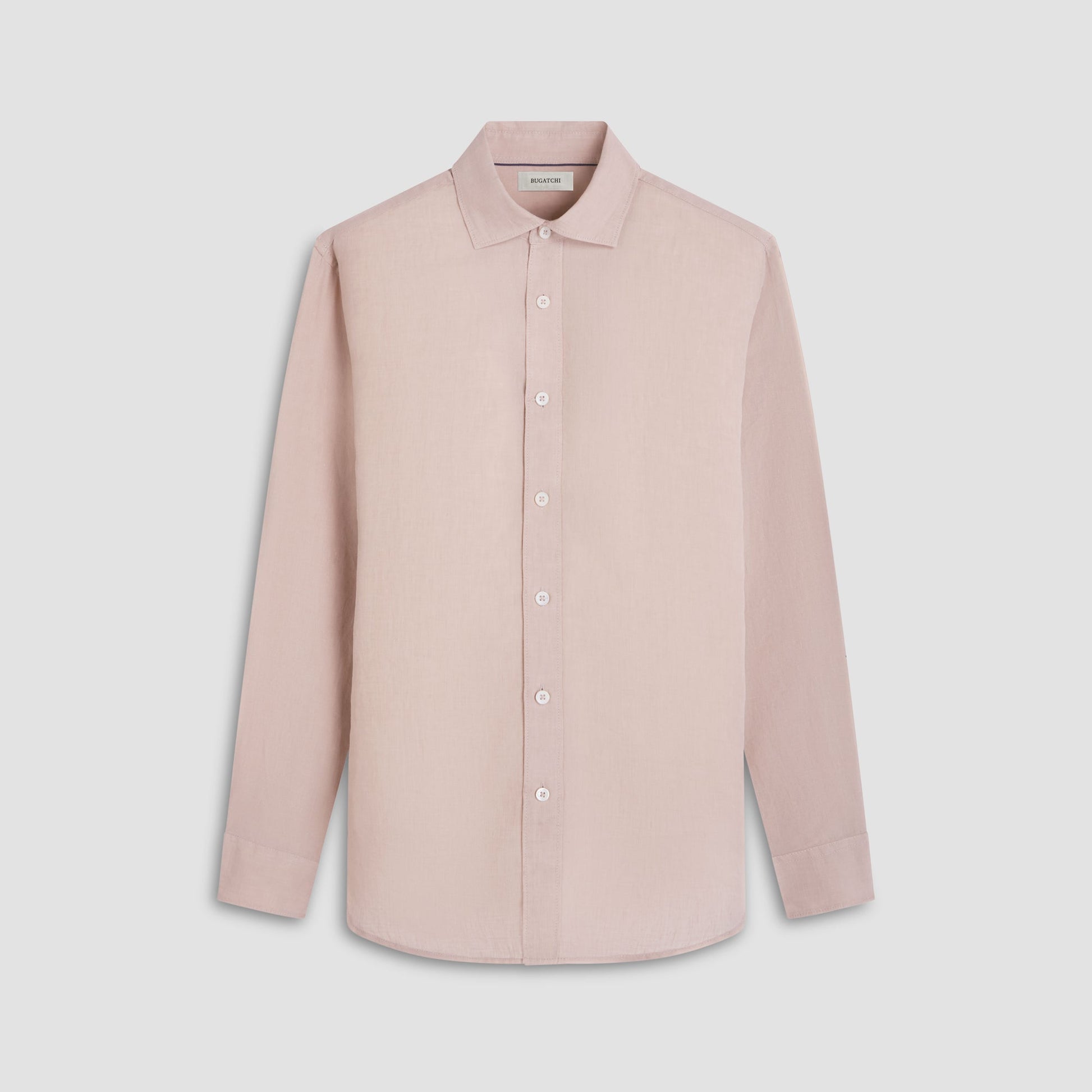 Bugatchi Axel Solid Linen Shirt Sand