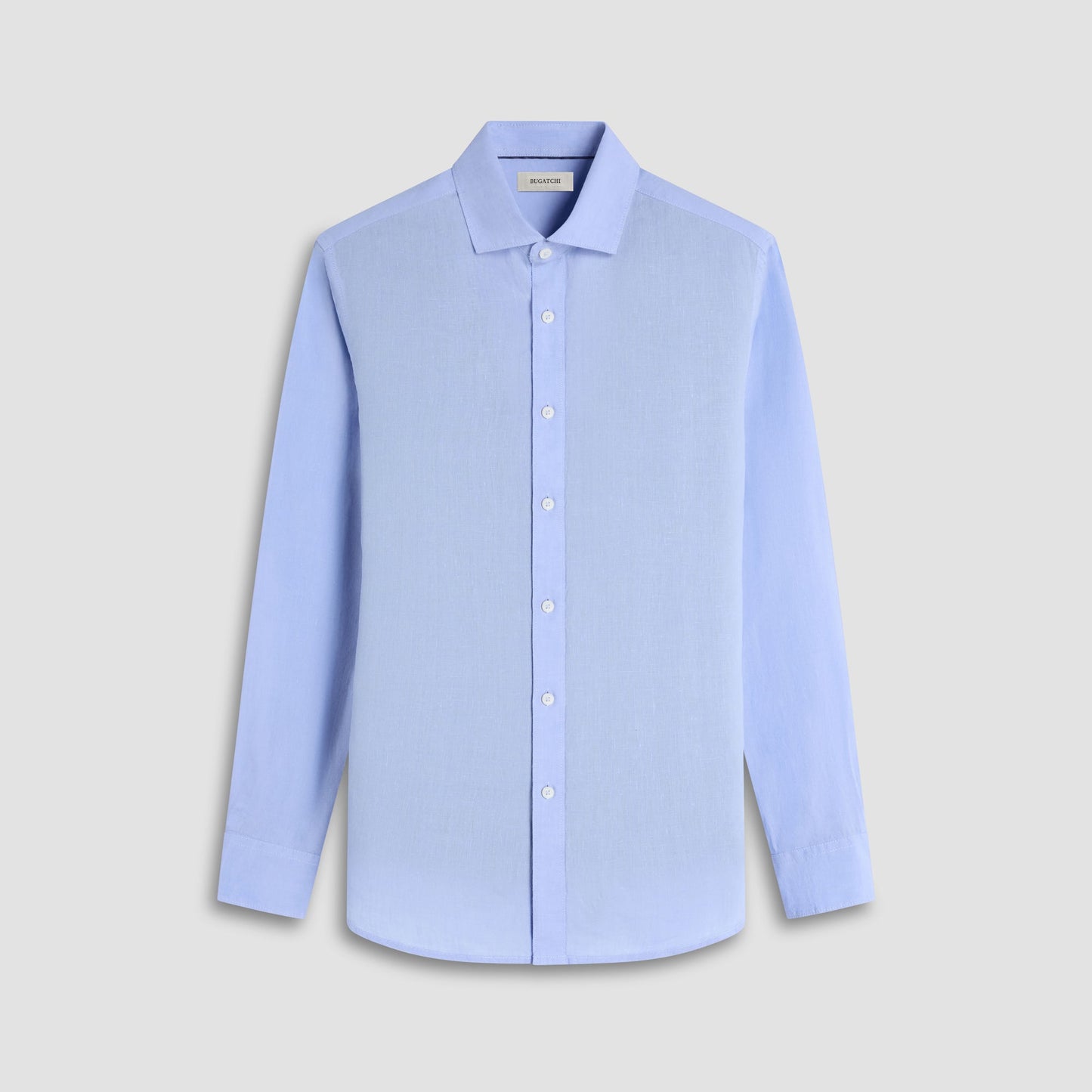 Bugatchi Axel Solid Linen Shirt Sky