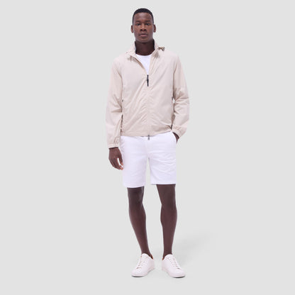 Bugatchi Packable Nylon Windbreaker Jacket Almond