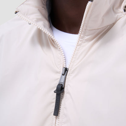 Bugatchi Packable Nylon Windbreaker Jacket Almond