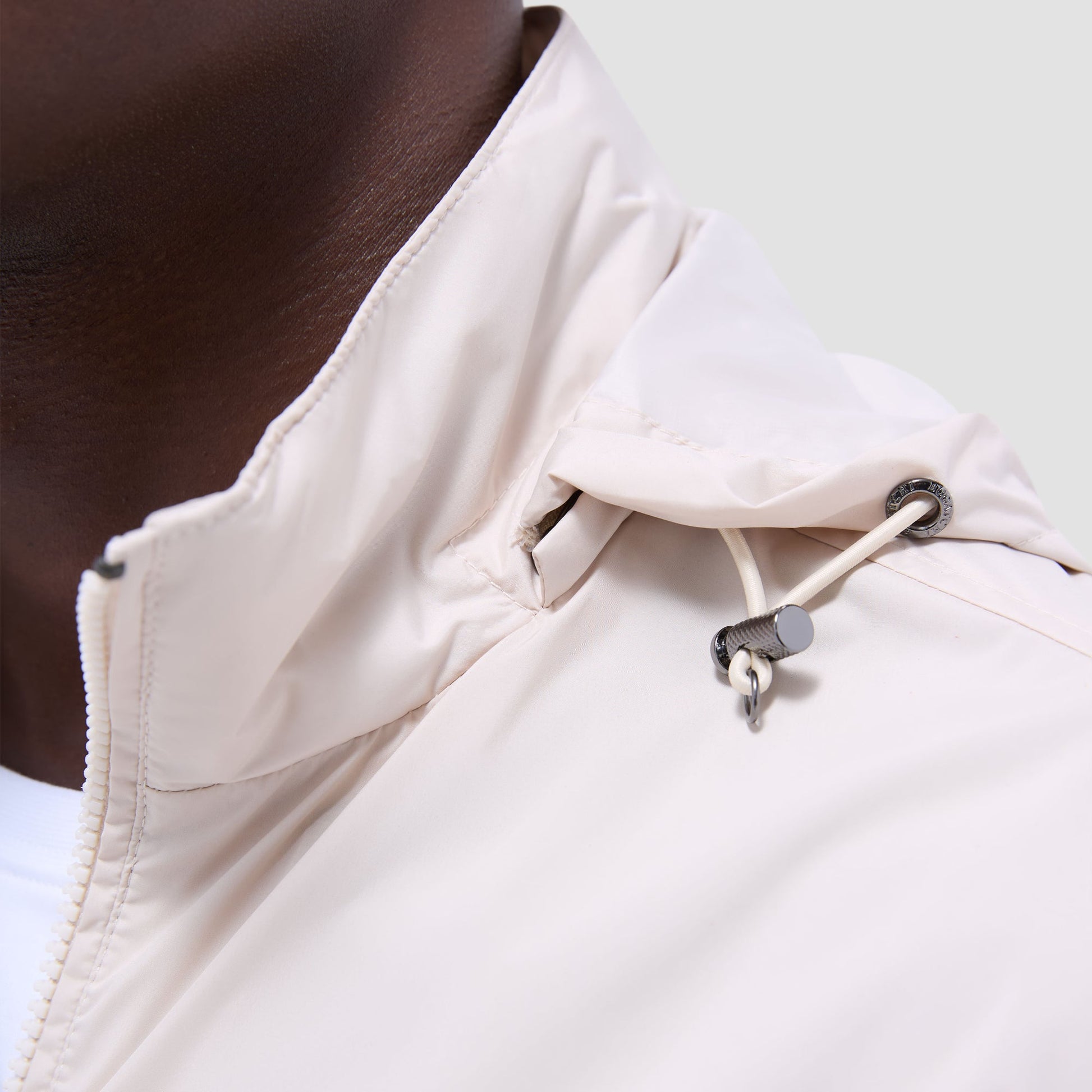 Bugatchi Packable Nylon Windbreaker Jacket Almond