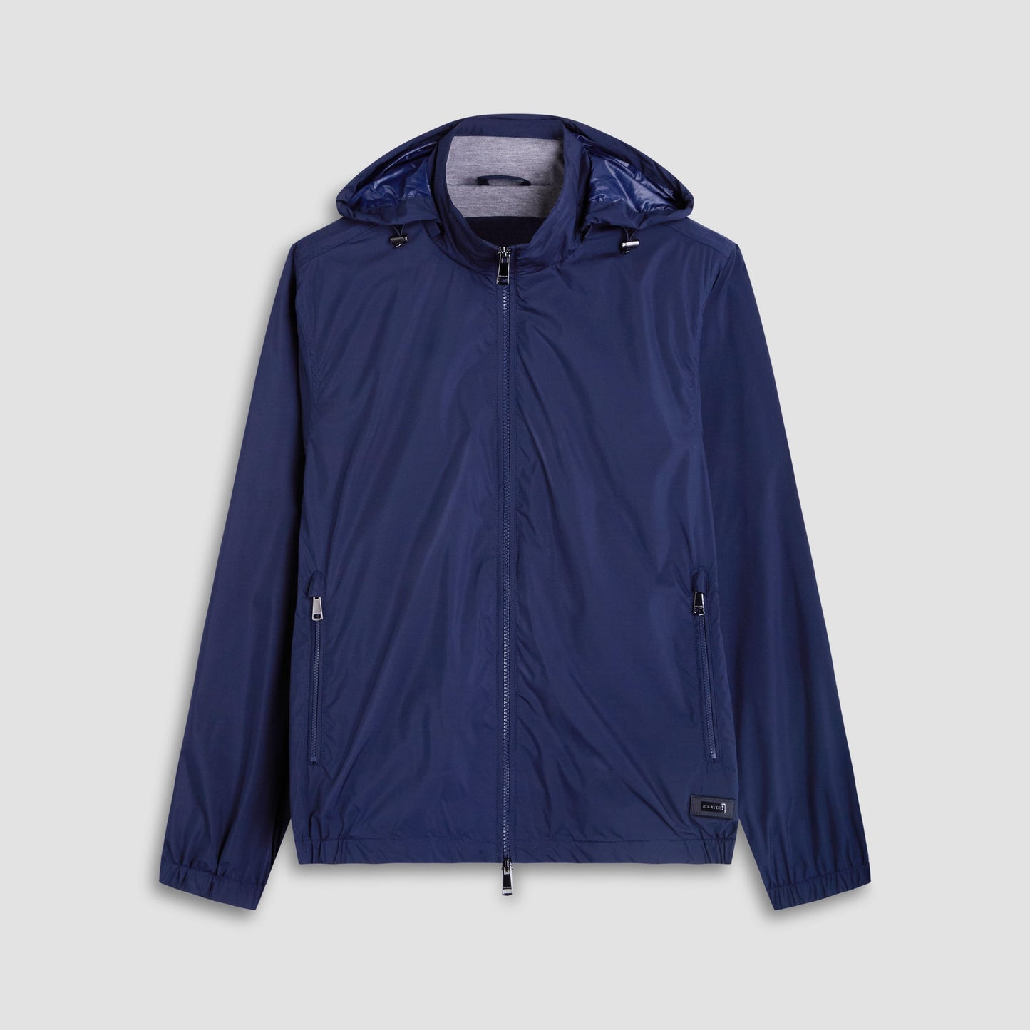 Bugatchi Packable Nylon Windbreaker Jacket Navy