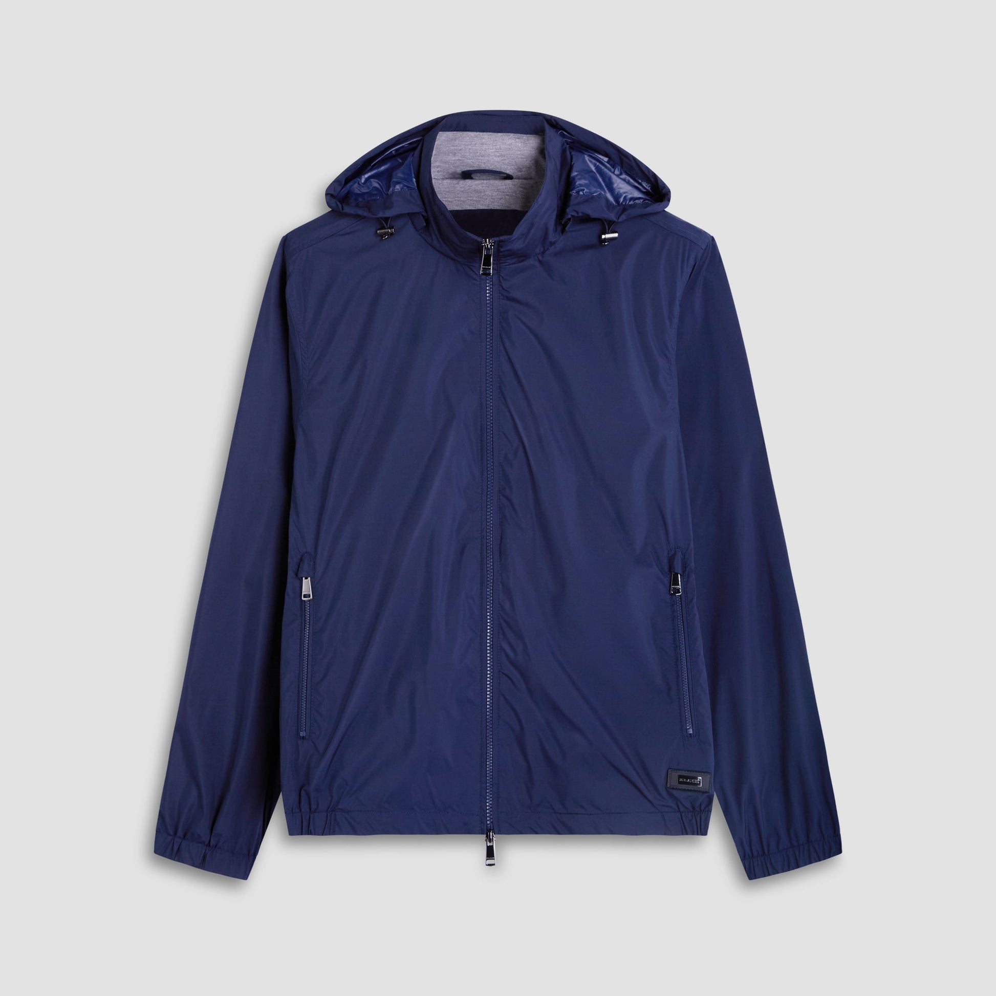 Bugatchi Packable Nylon Windbreaker Jacket Navy