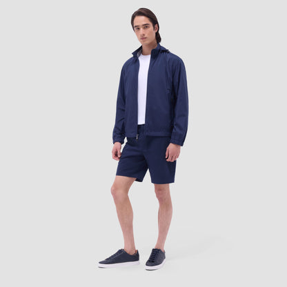 Bugatchi Packable Nylon Windbreaker Jacket Navy