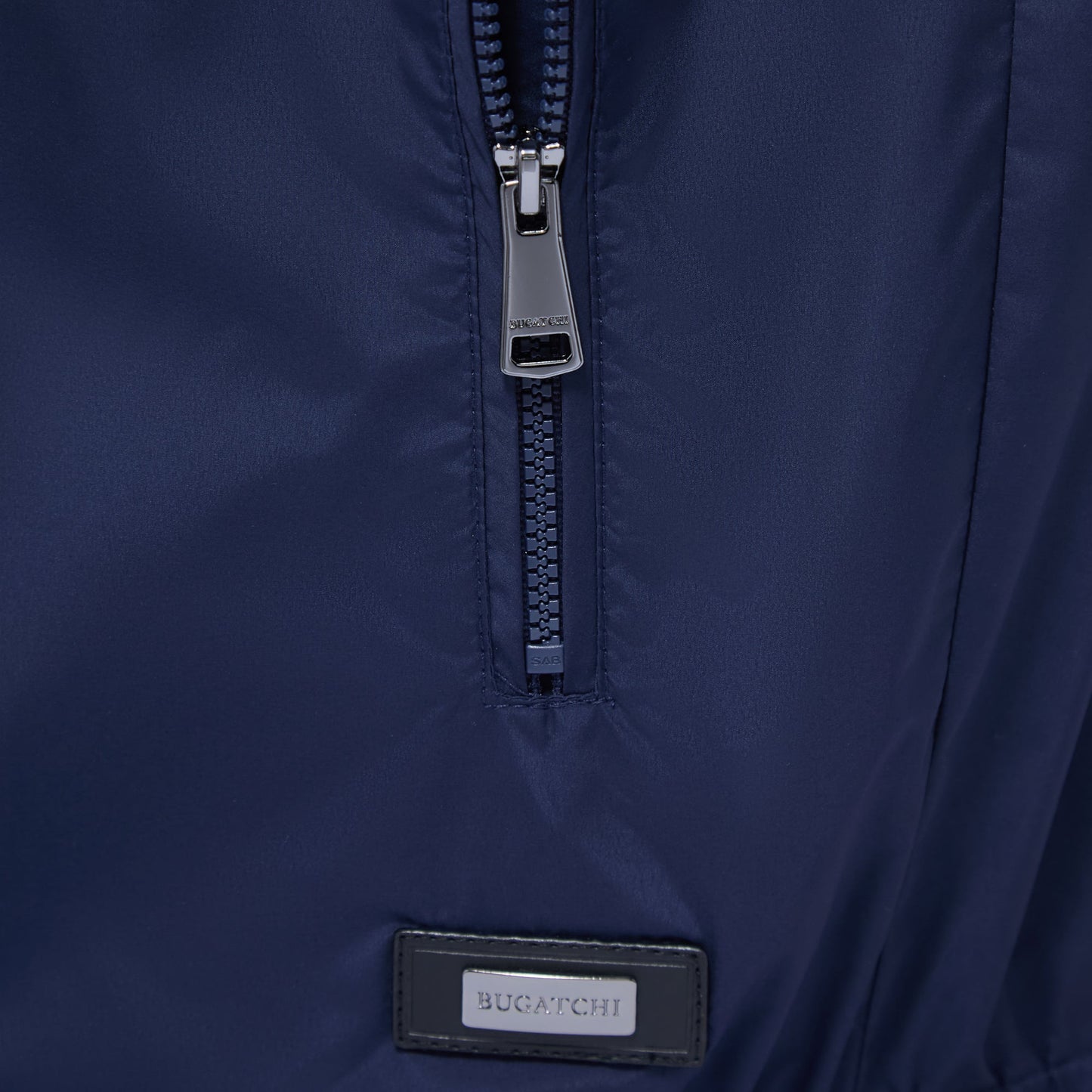 Bugatchi Packable Nylon Windbreaker Jacket Navy