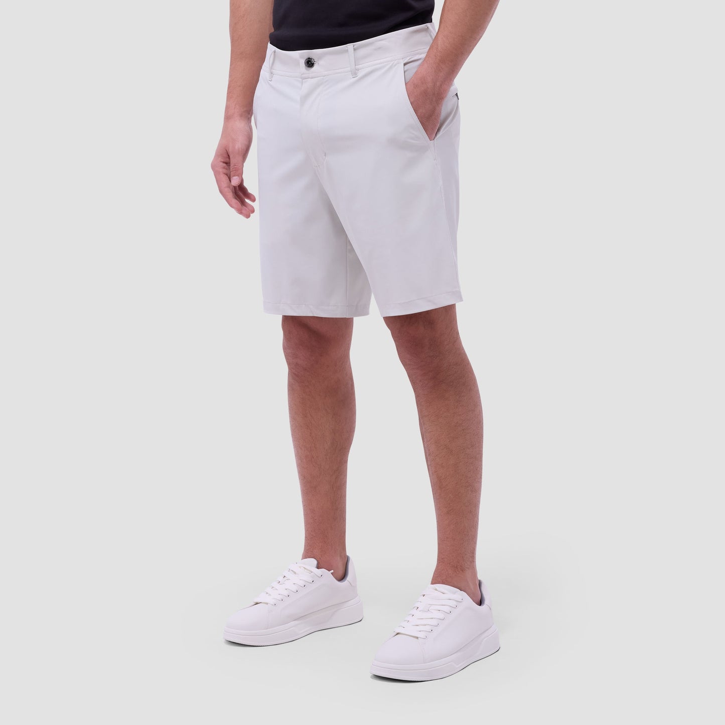 Bugatchi Presley Performance Bermuda Shorts Stone