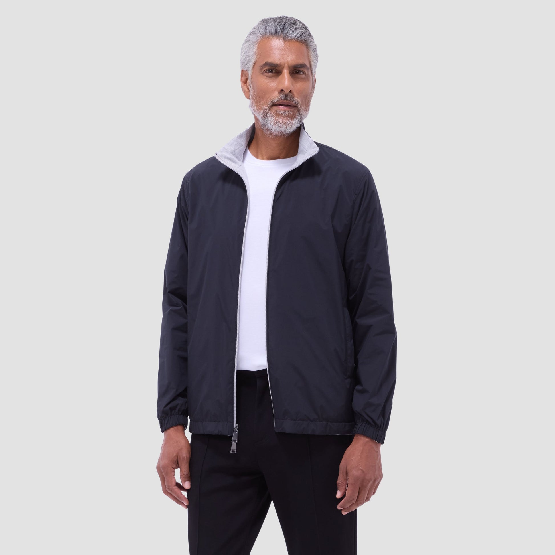 Bugatchi Reversible Windbreaker Jacket Black