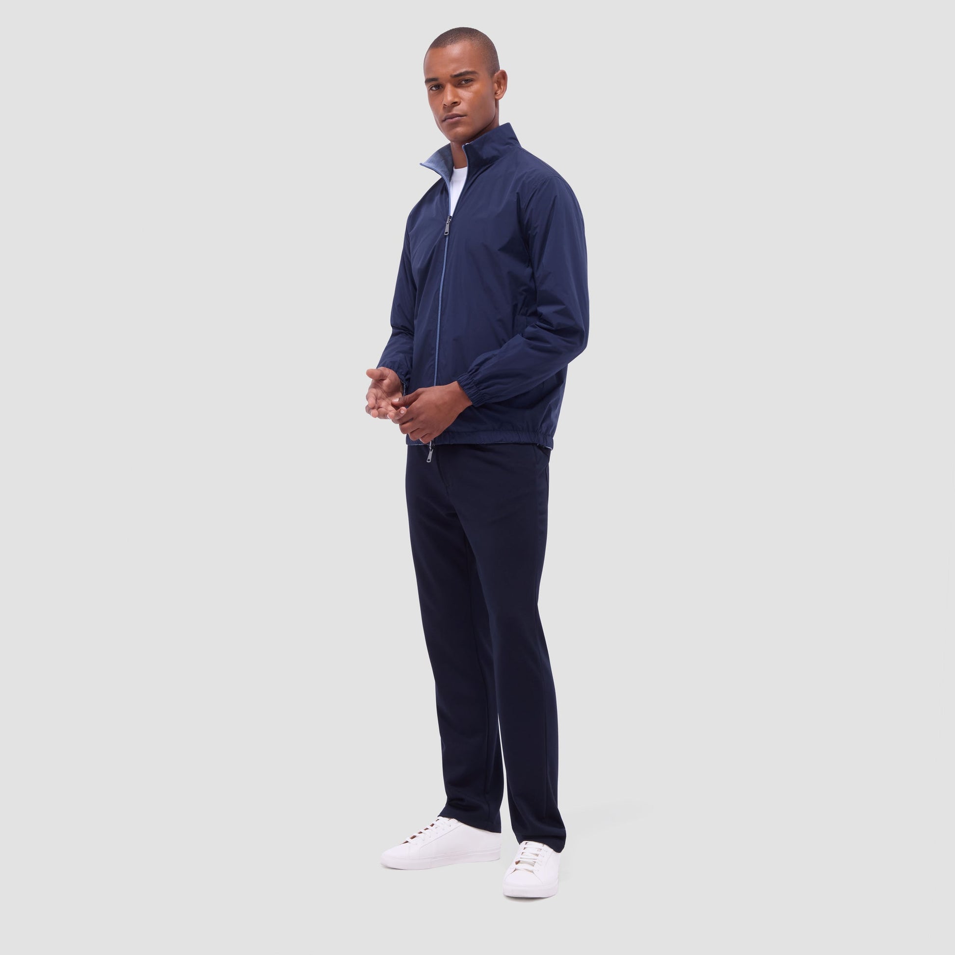 Bugatchi Reversible Windbreaker Jacket Navy