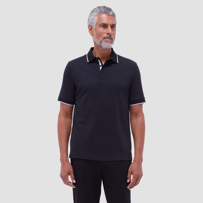 Bugatchi Pique Polo Shirt Black