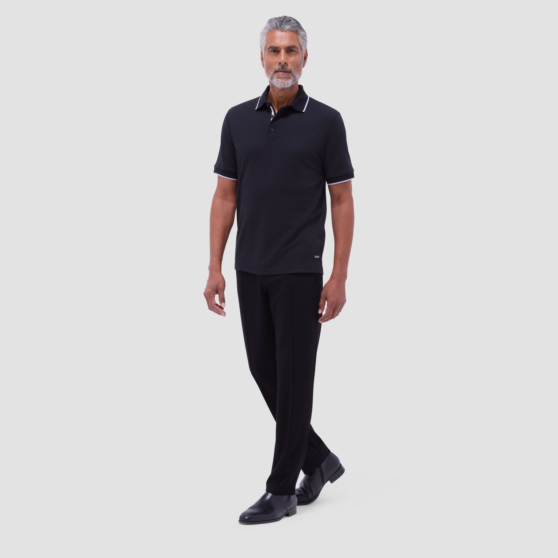 Bugatchi Pique Polo Shirt Black
