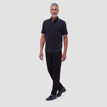 Bugatchi Pique Polo Shirt Black