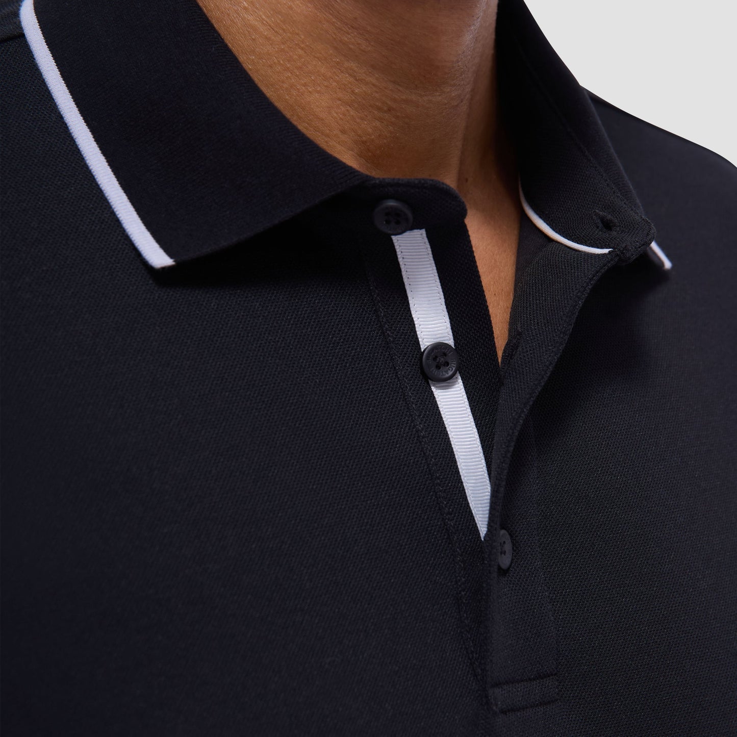 Bugatchi Pique Polo Shirt Black