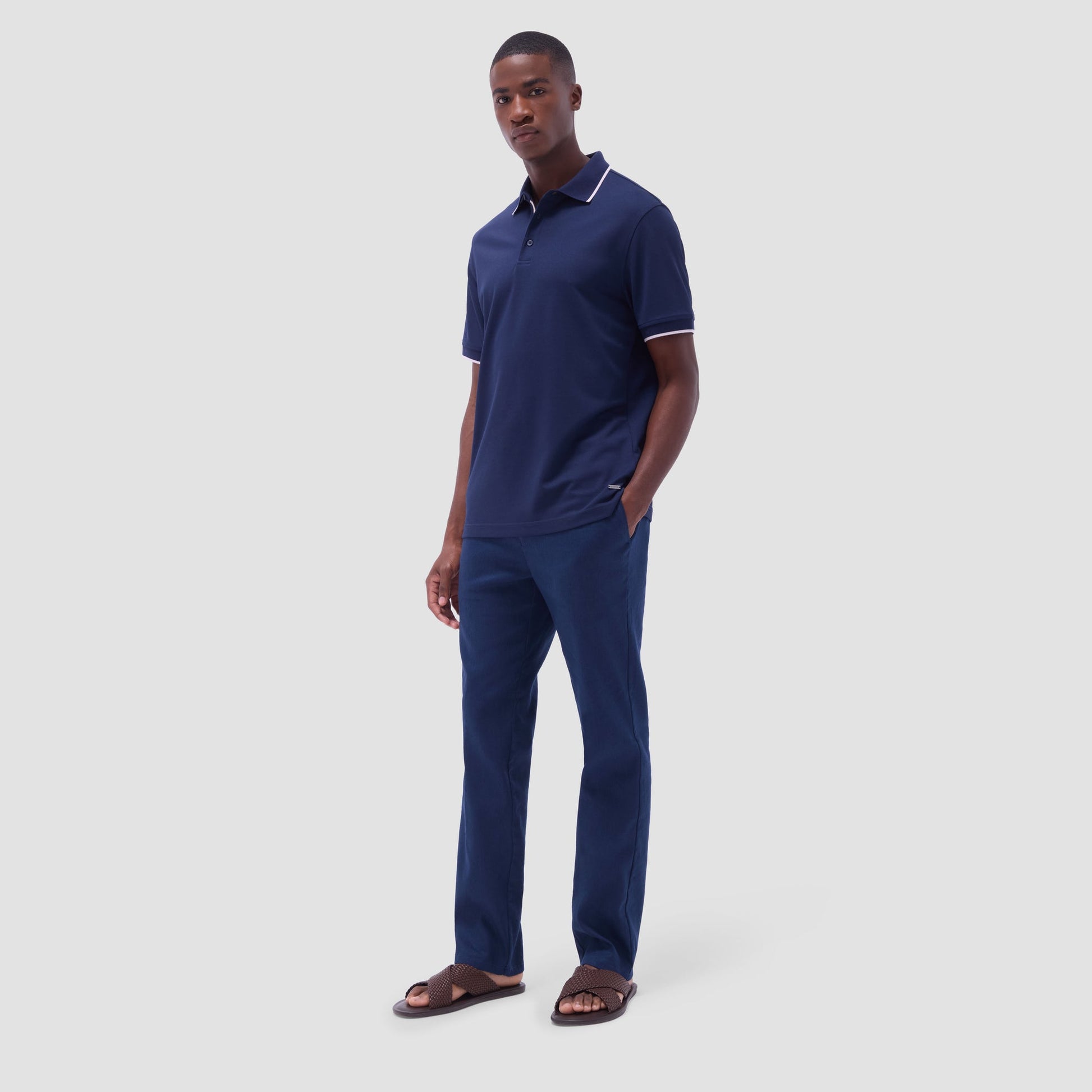 Bugatchi Pique Polo Shirt Navy
