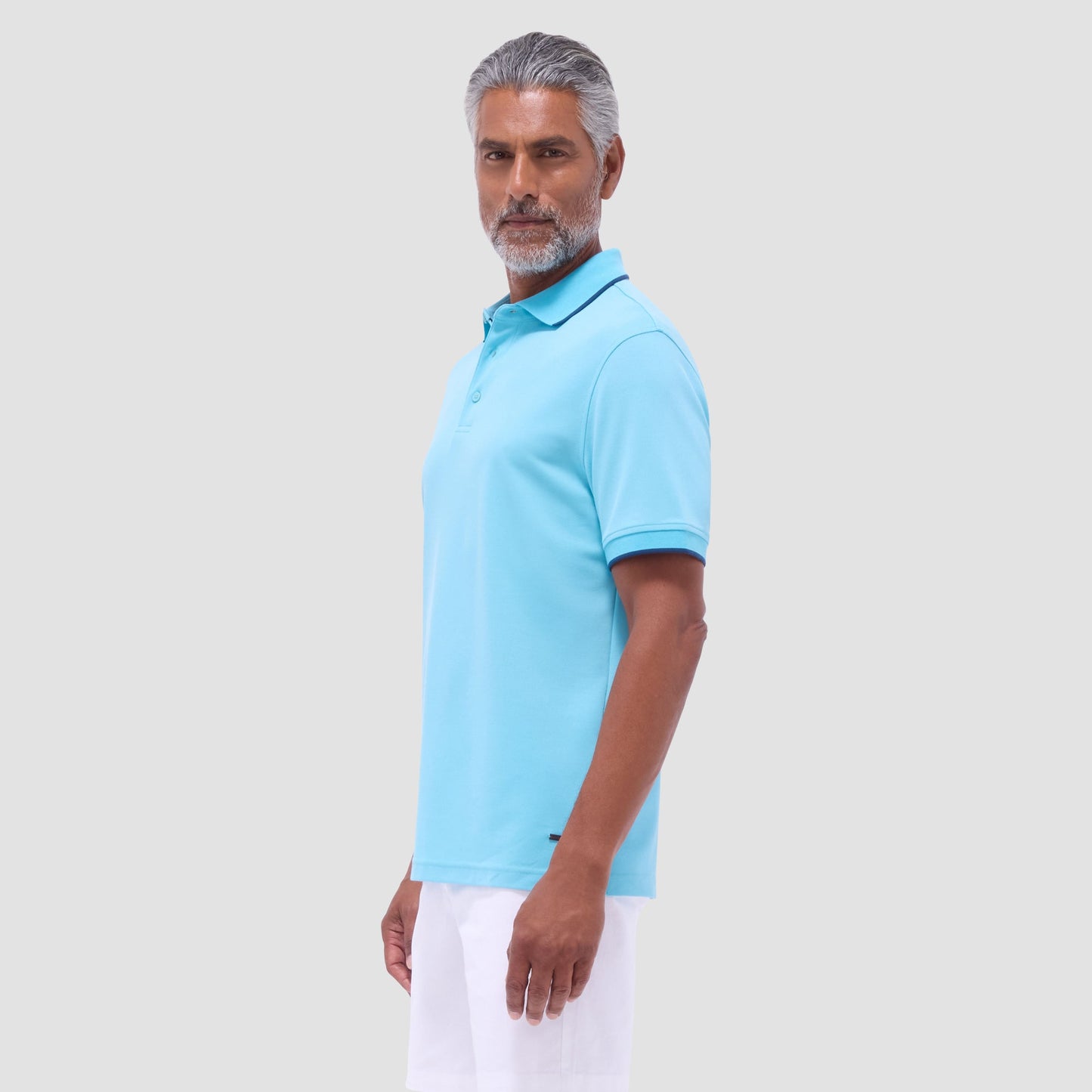 Bugatchi Pique Polo Shirt Turquoise