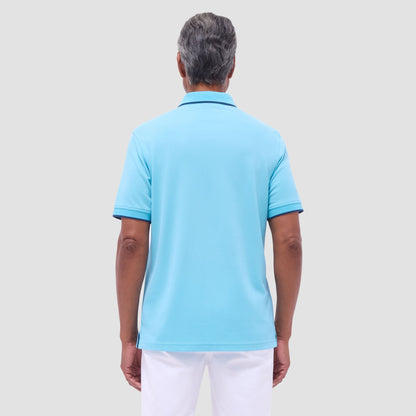 Bugatchi Pique Polo Shirt Turquoise