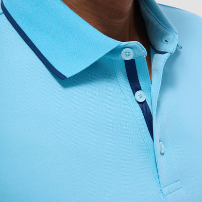 Bugatchi Pique Polo Shirt Turquoise
