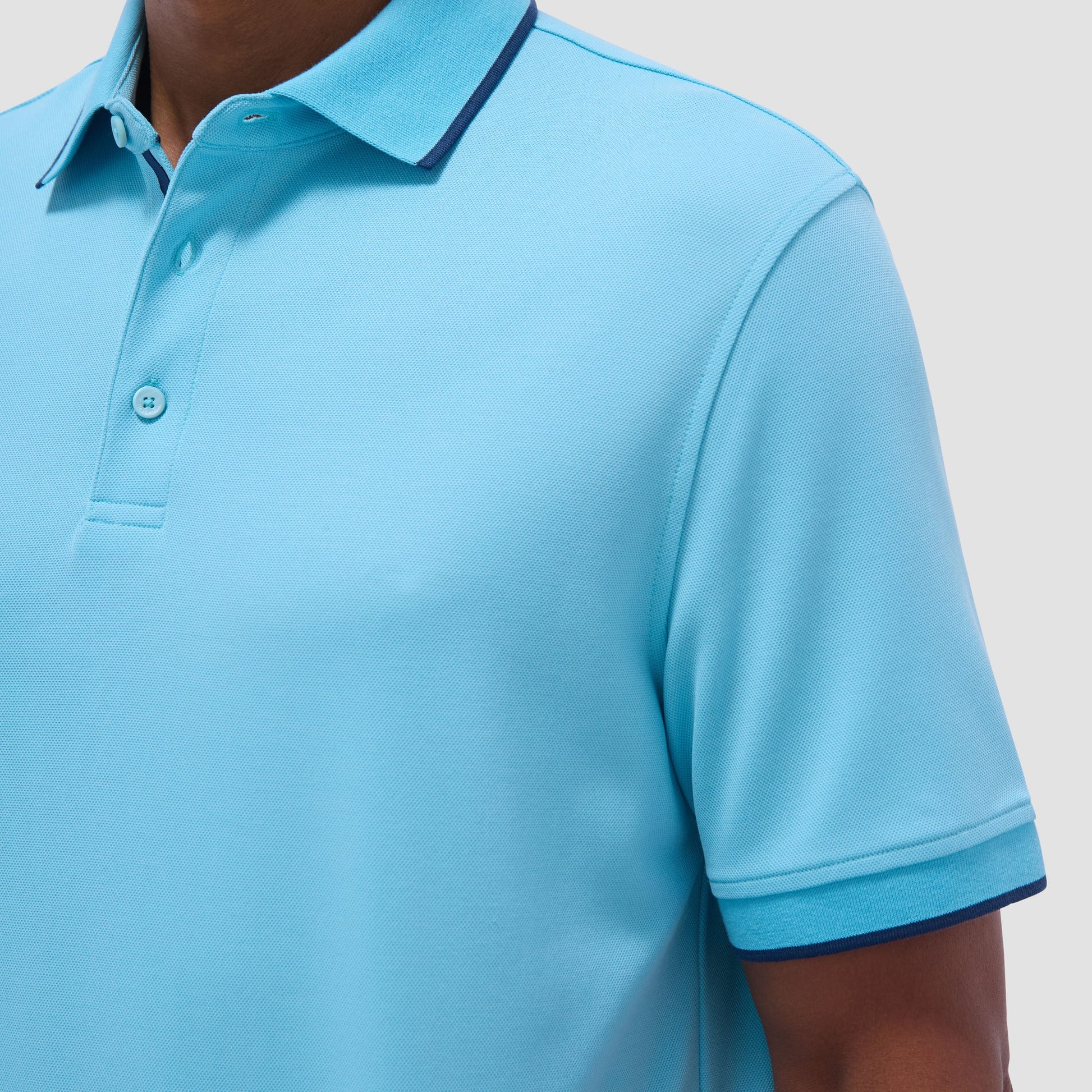 Bugatchi Pique Polo Shirt Turquoise