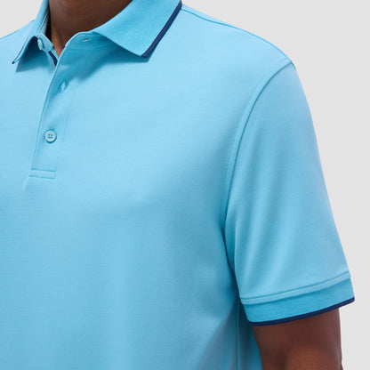 Bugatchi Pique Polo Shirt Turquoise