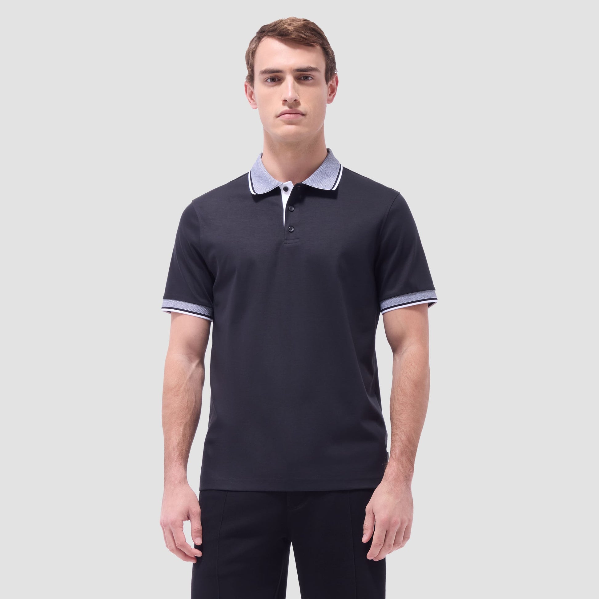 Bugatchi Solid Polo Shirt Black
