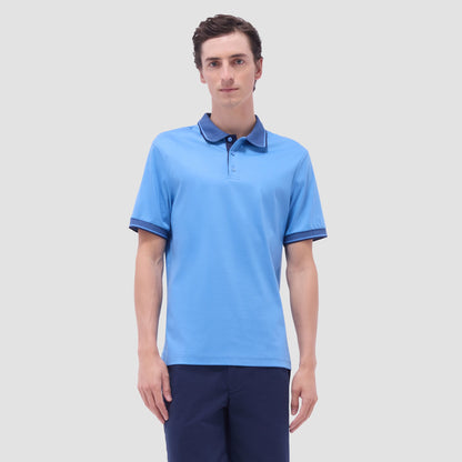 Bugatchi Solid Polo Shirt Classic Blue