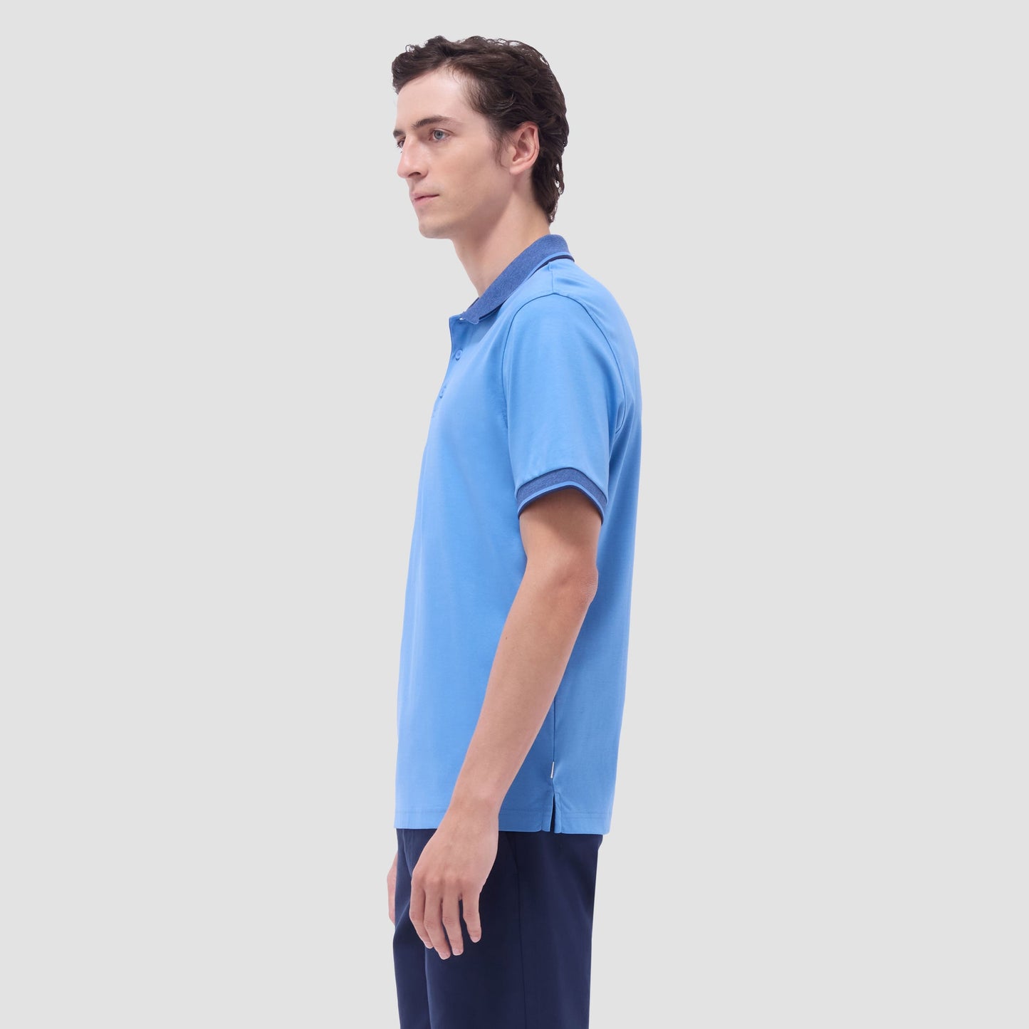 Bugatchi Solid Polo Shirt Classic Blue