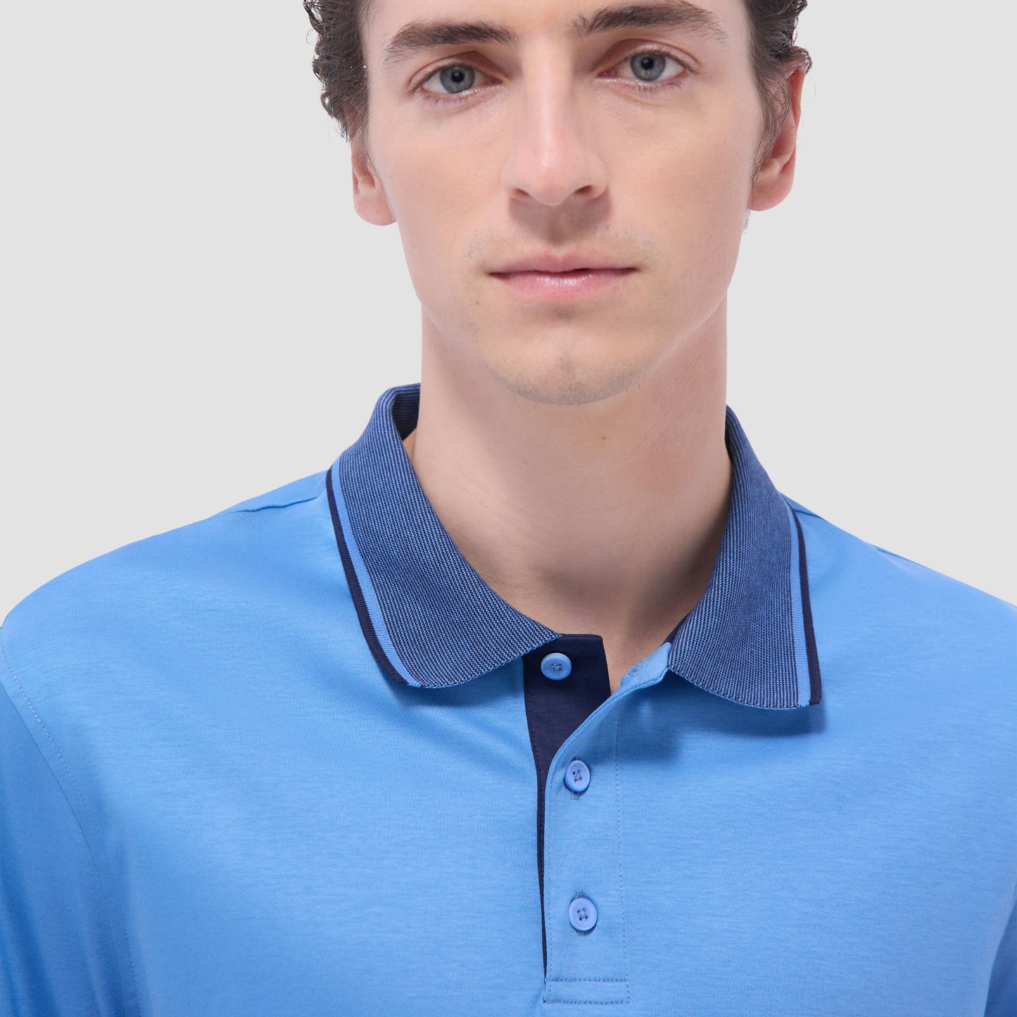 Bugatchi Solid Polo Shirt Classic Blue