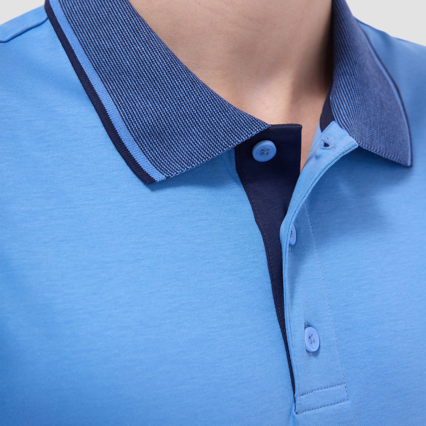 Bugatchi Solid Polo Shirt Classic Blue