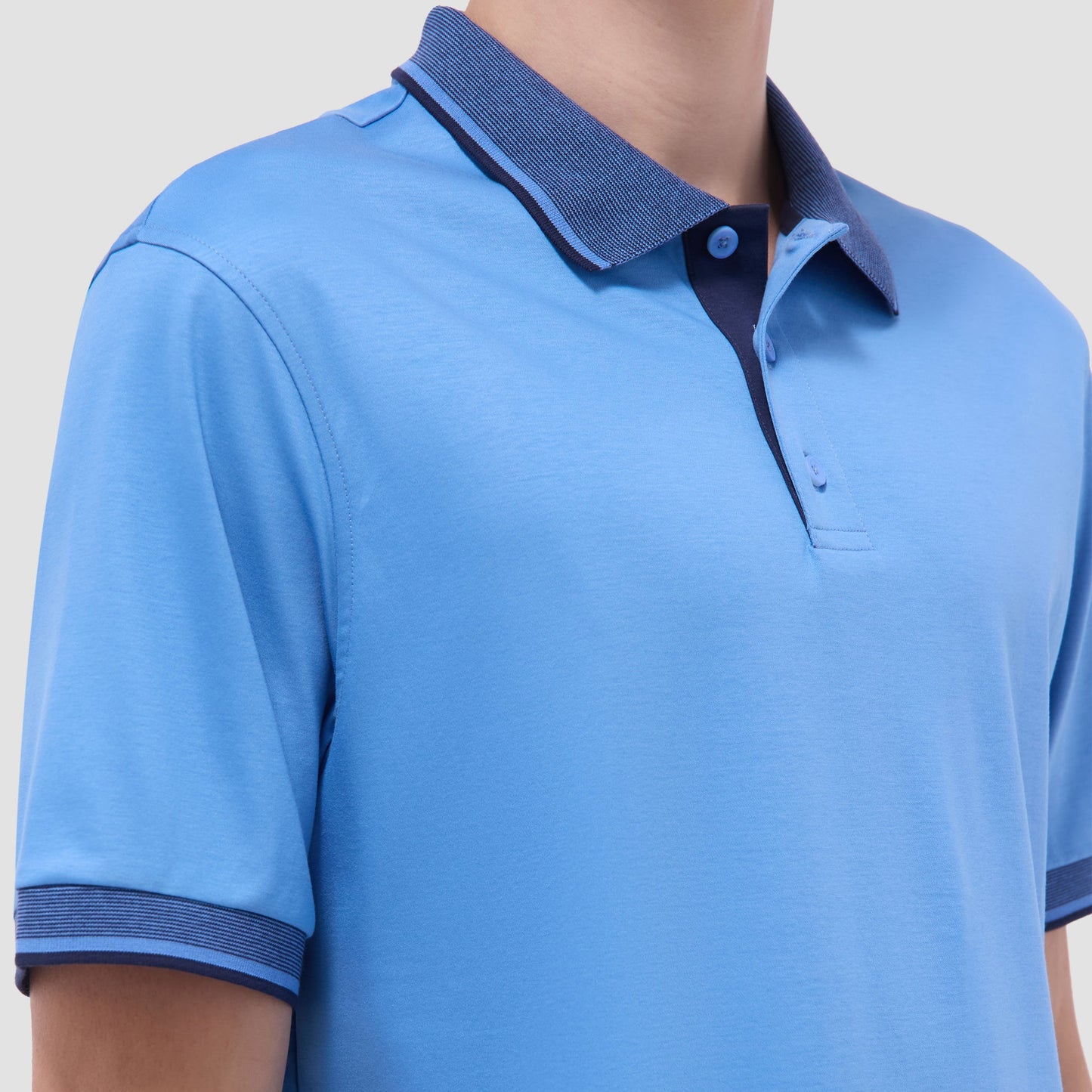 Bugatchi Solid Polo Shirt Classic Blue