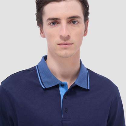 Bugatchi Solid Polo Shirt Navy