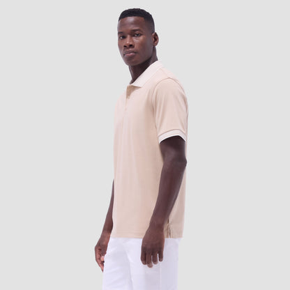 Bugatchi Solid Polo Shirt Sand