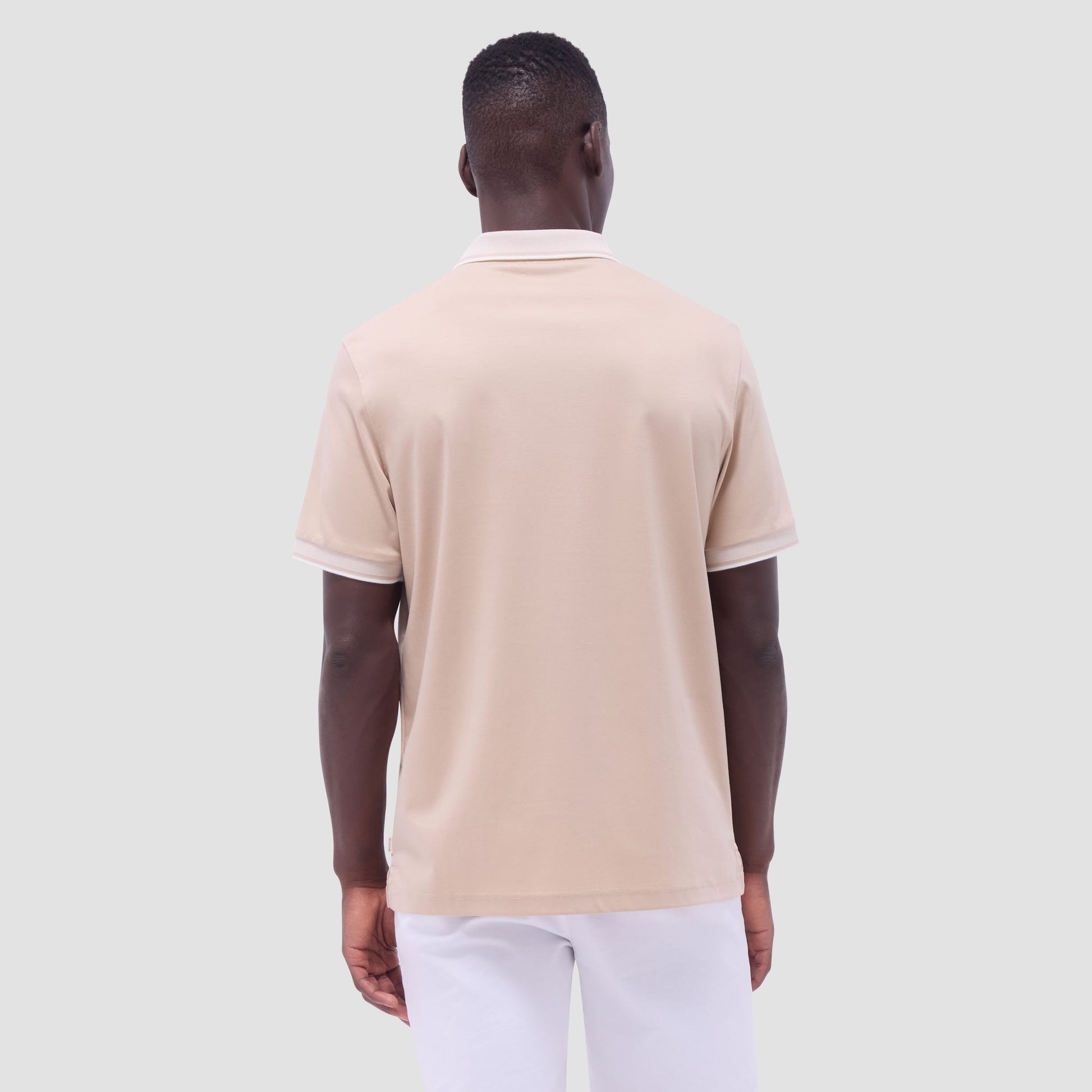 Bugatchi Solid Polo Shirt Sand