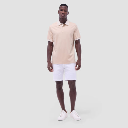 Bugatchi Solid Polo Shirt Sand
