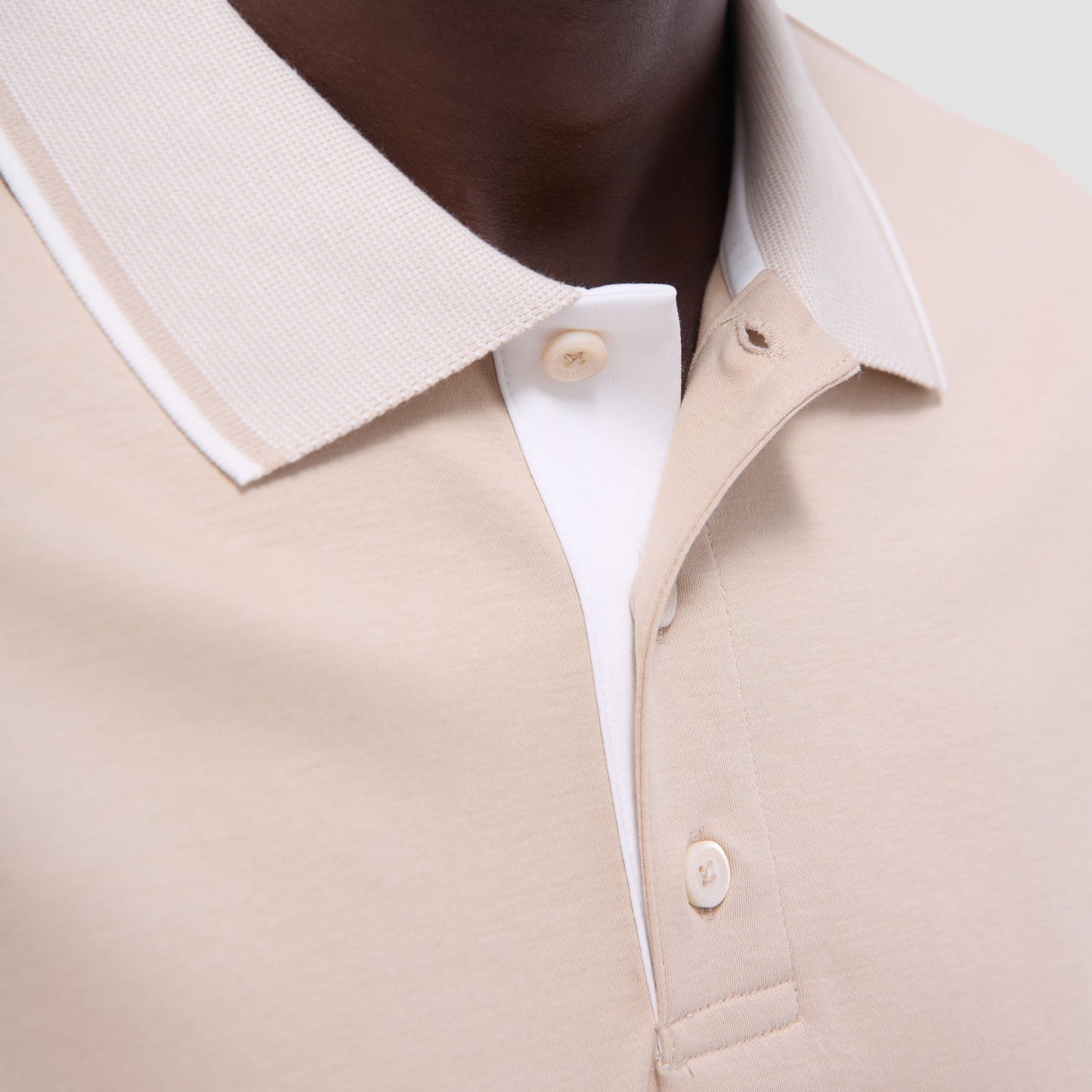 Bugatchi Solid Polo Shirt Sand