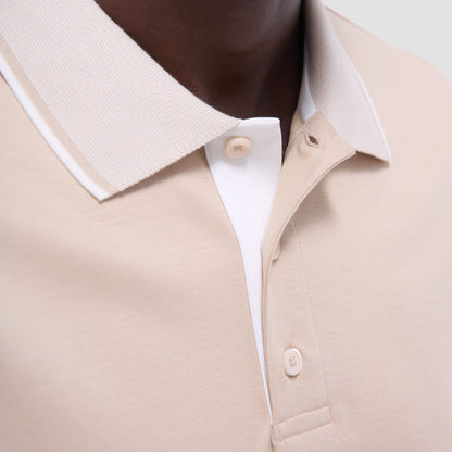 Bugatchi Solid Polo Shirt Sand