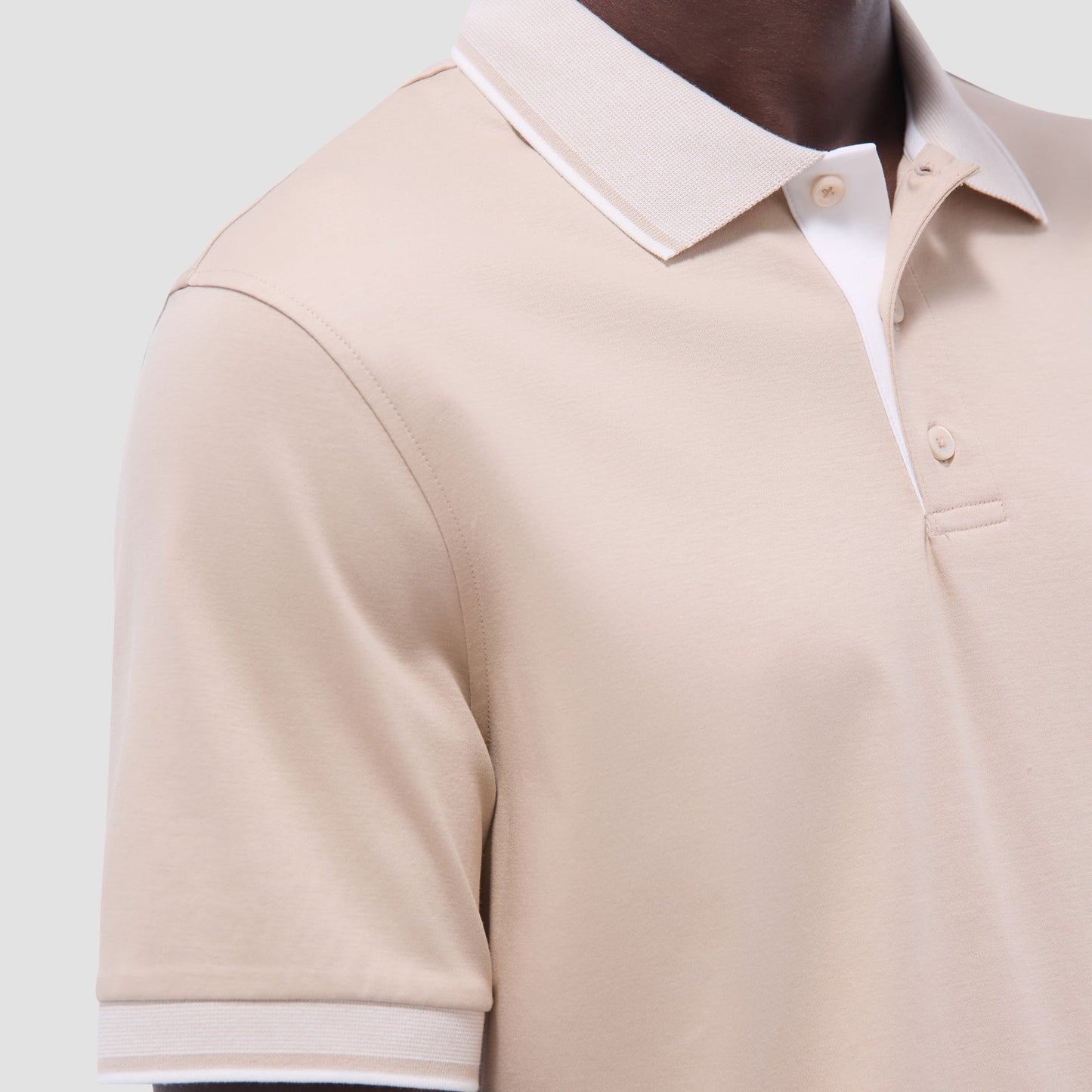 Bugatchi Solid Polo Shirt Sand