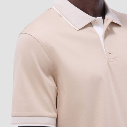 Bugatchi Solid Polo Shirt Sand