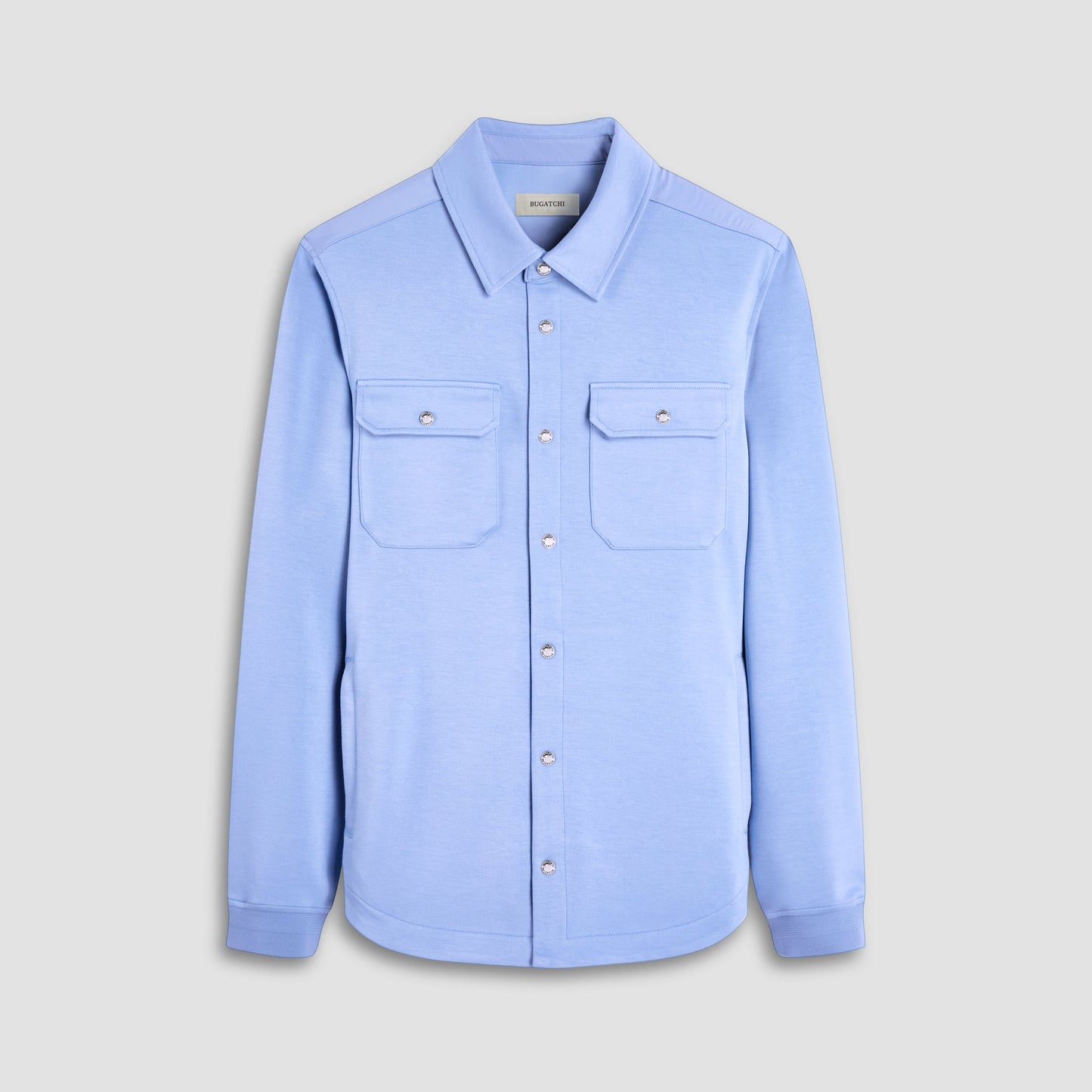 Bugatchi Soft Touch™ Solid Shirt Jacket Air Blue