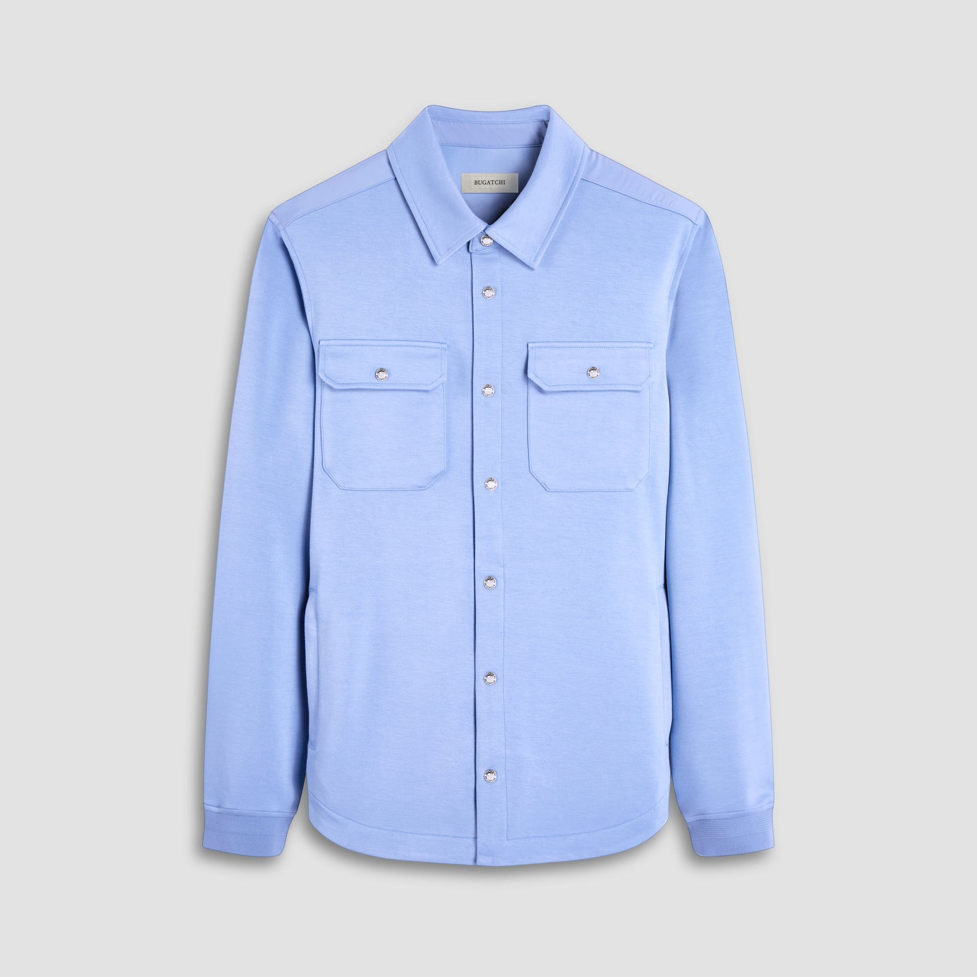 Bugatchi Soft Touch™ Solid Shirt Jacket Air Blue