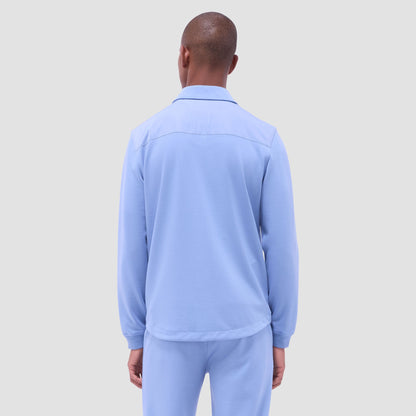 Bugatchi Soft Touch™ Solid Shirt Jacket Air Blue