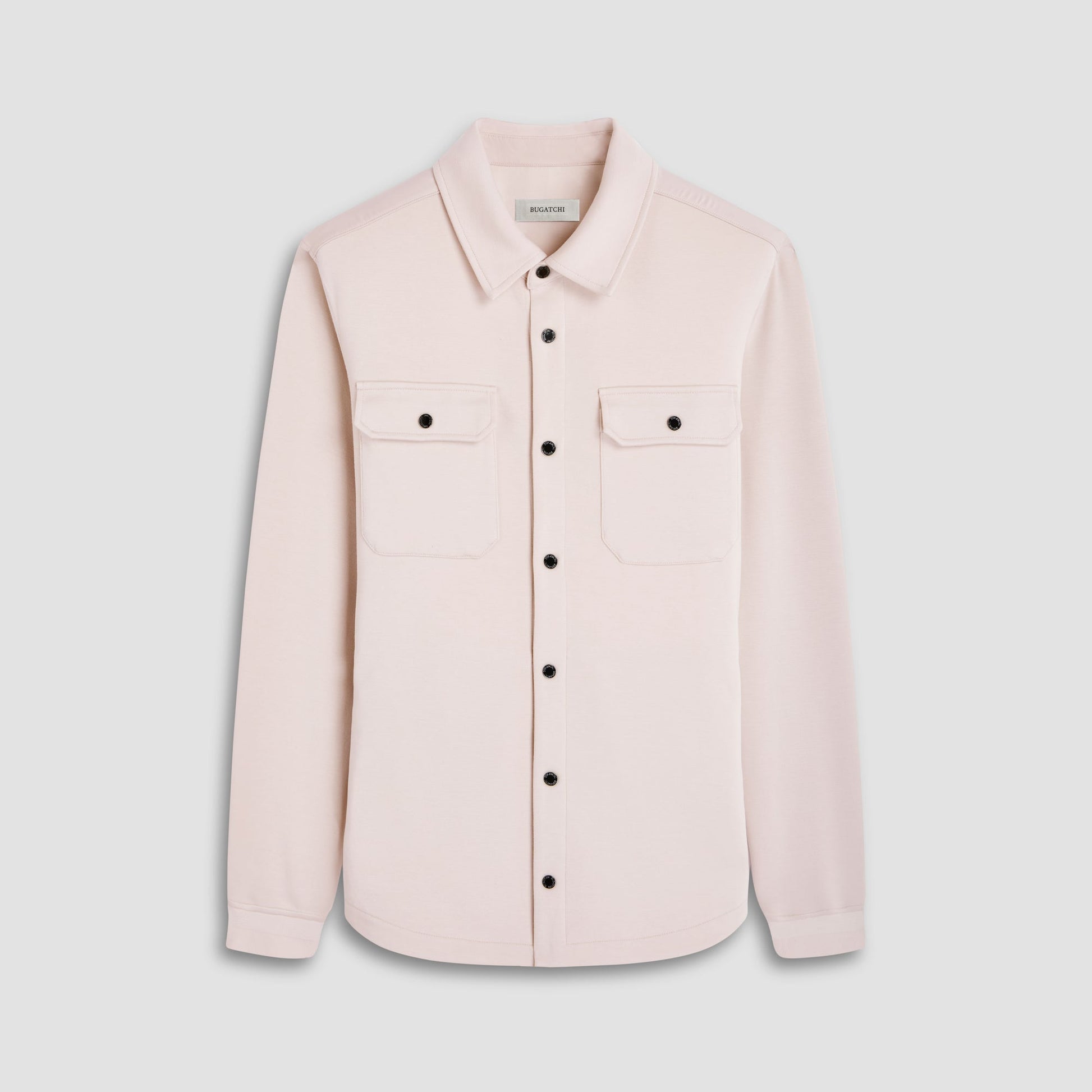 Bugatchi Soft Touch™ Solid Shirt Jacket Almond