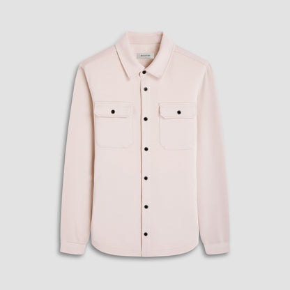 Bugatchi Soft Touch™ Solid Shirt Jacket Almond