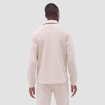 Bugatchi Soft Touch™ Solid Shirt Jacket Almond