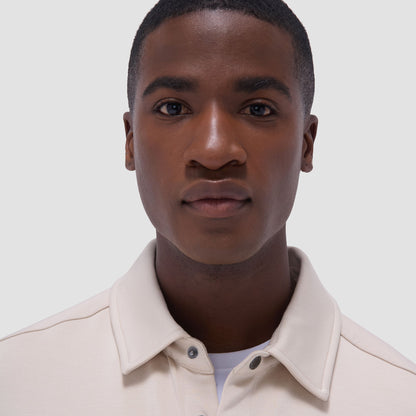 Bugatchi Soft Touch™ Solid Shirt Jacket Almond
