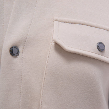 Bugatchi Soft Touch™ Solid Shirt Jacket Almond