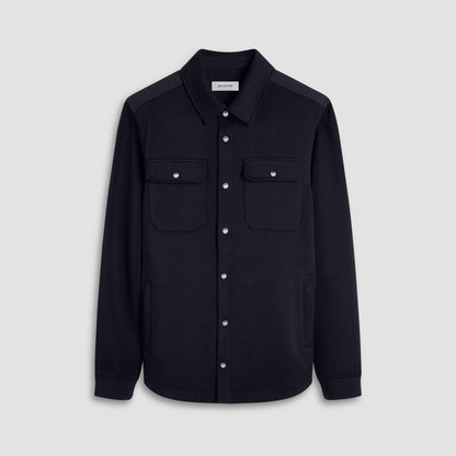 Bugatchi Soft Touch™ Solid Shirt Jacket Black